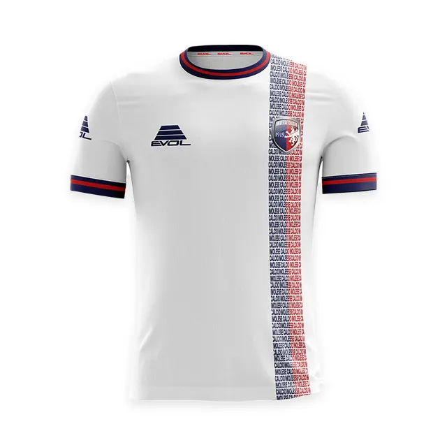 Maglia gara away 26/27 Imolese Calcio, bianca con banda verticale di scritte, fronte, foto 1 di 3