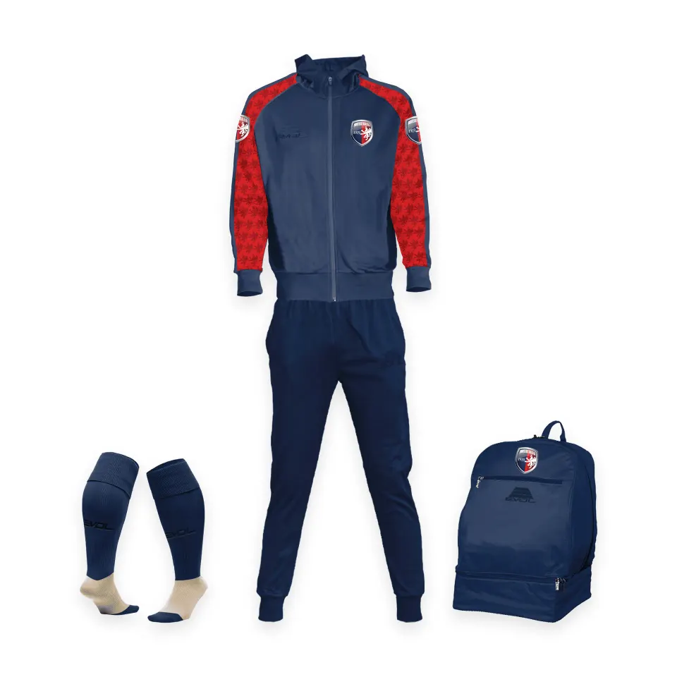 Kit scuola calcio femminile Imolese, capi affiancati, dettaglio, foto 3 di 3