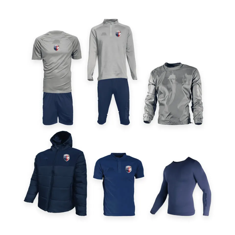 Kit scuola calcio portieri Imolese, capi affiancati, dettaglio, foto 2 di 3